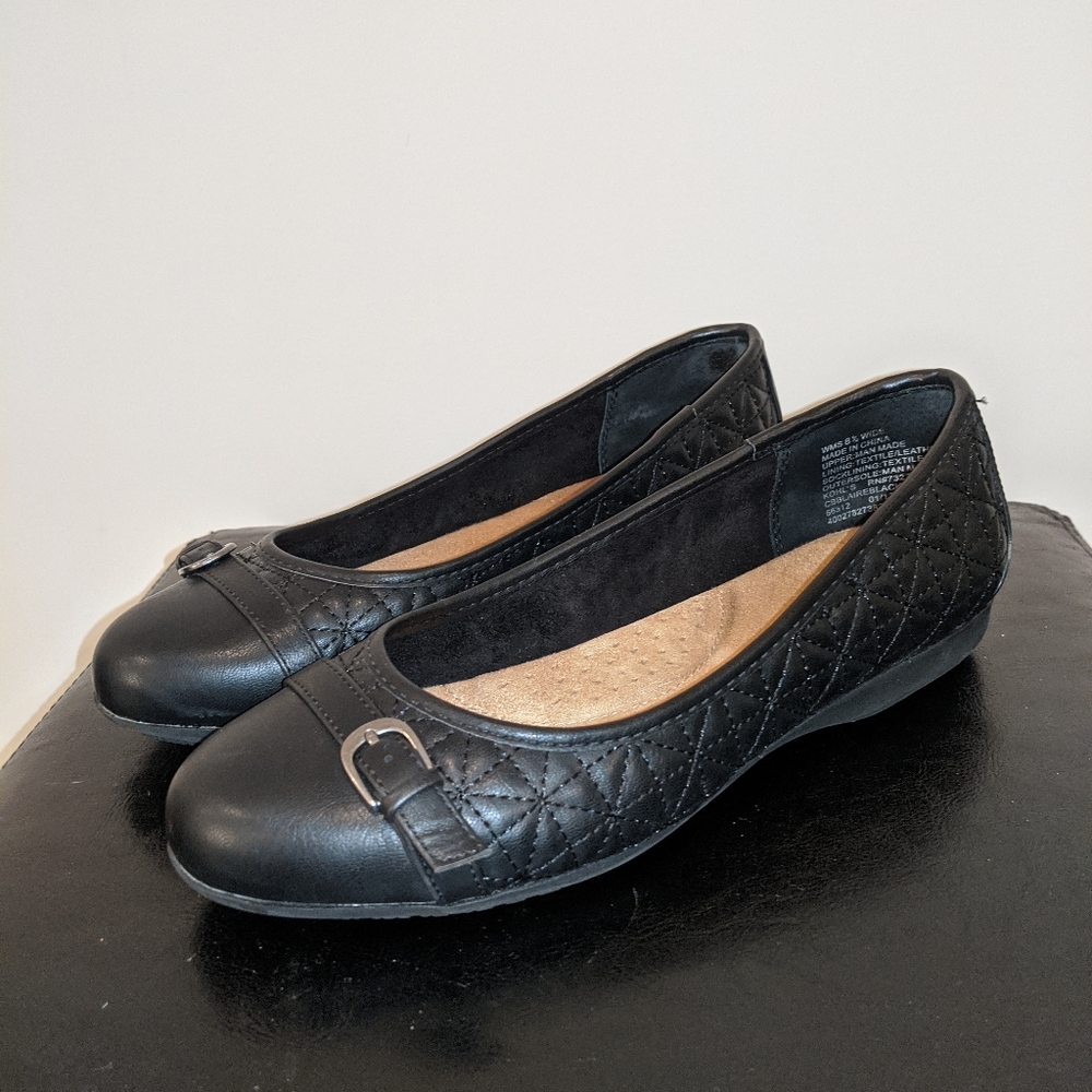 Croft & Barrow Ortholite Black Flats size 8.5 WIDE